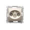 Terminal R-TV antenna socket separated (module), gold (metallic)