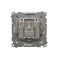 Terminal R-TV antenna socket separated (module) inox (metallic)