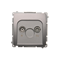 Terminal R-TV antenna socket separated (module) inox (metallic)