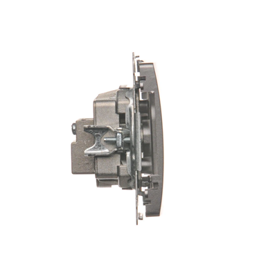Terminal R-TV antenna socket separated (module) inox (metallic)