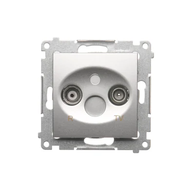 Terminal R-TV antenna socket separated (module), silver (metallic)