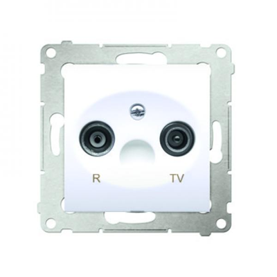 Terminal R-TV antenna socket separated (module), white