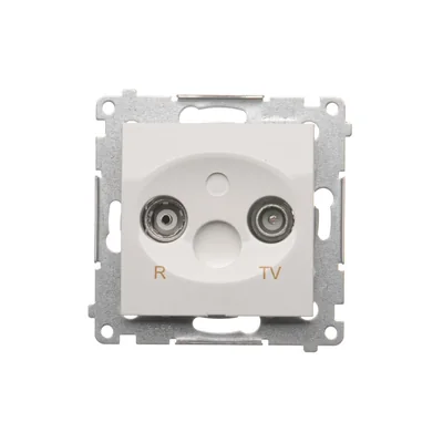 Terminal R-TV antenna socket separated (module), white