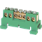 Terminal strip 7 holes green low base
