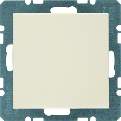 Terminale con elemento centrale, panna, lucido, B. Square