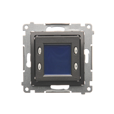 Termostato digital con sensor de temperatura interno (módulo), antracita (metálico)