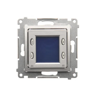 Termostato digitale con sensore di temperatura interno (modulo), argento (metallizzato)