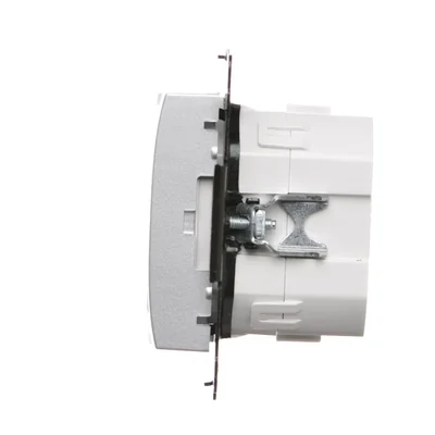 Termostato programable Simon 54 WMDR-17xxx1-043 con pantalla y sensor de temperatura interno/externo, sin sonda (módulo) 16(2) A, 230V~; plata mate