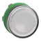 Tête de bouton plate en plastique blanc Harmony XB5 avec possibilité d'insérer une légende
