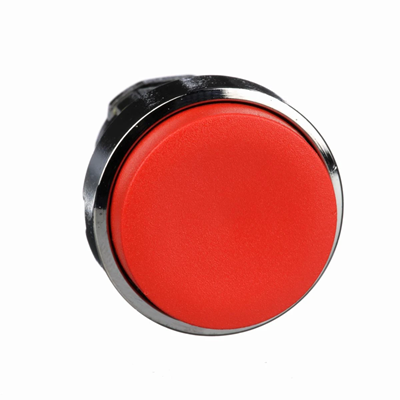 Tête de bouton-poussoir Harmony XB4 avec retour automatique en métal rouge