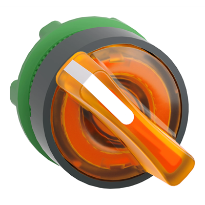 Tête d'interrupteur LED 2 positions en plastique orange Harmony XB5