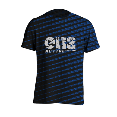 Thermoactive T-shirt "EL12ACTIVE" black and blue, size XXL