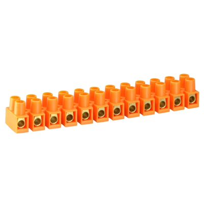 Thermoplastic threaded terminal block 16mm2 12 tracks