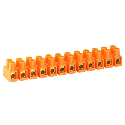 Thermoplastic threaded terminal block 16mm2 12 tracks