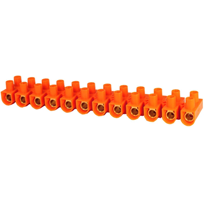 Thermoplastic threaded terminal block 25mm2 12 tracks