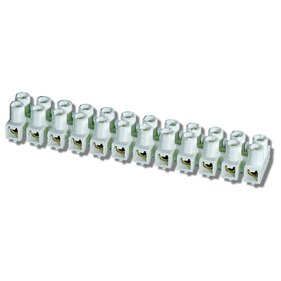 Thermoplastic threaded terminal block 2.5mm2 12 tracks 100pcs.