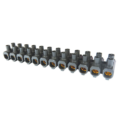 Thermoplastic threaded terminal block 35 mm2 12 tracks 10 pcs.