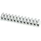 Thermoplastic threaded terminal block 6mm2 12 tracks