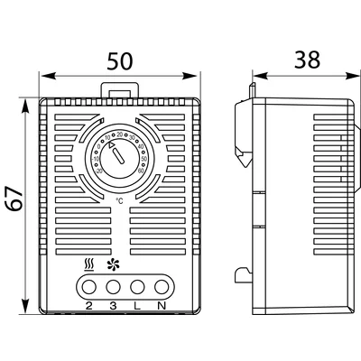 Thermostat électronique TE50, NTC gris