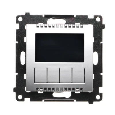Thermostat programmable Simon 54 WMDR-17xxx1-043 avec affichage et capteur de température interne/externe, sans sonde (module) 16(2) A, 230 V~ ; argent mat