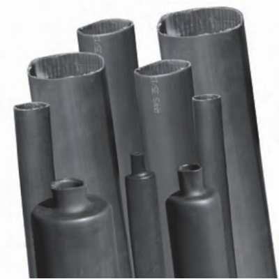 Thickened heat shrink tube, heat resistant +125 °C, self-extinguishing, black RPKS 9/3x1-C 10 pcs.