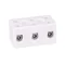 Threaded connector, porcelain (with holes for screwing), 6 mm2, 3 tracks, 15 pcs.