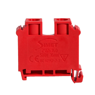 Threaded rail connector, 16 mm2, TS 32,35, 1 channel, 50 pieces.