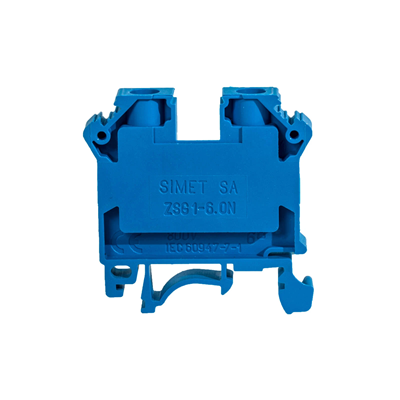 Threaded rail connector 6 mm2 TS 35 1 channel.