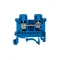 Threaded rail connector ZSG1-4.0n, 4.0 mm2, TS 32, 35, 1 track, blue color.