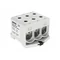 Threaded rail terminal AL/CU 25-150mm2 TS-35 1 track 6 clamp holes gray