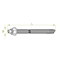 Threaded rod galvanized thread 8mm length 110mm