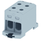 Threaded terminal block AL/CU, 25-150mm2, TS 35, 1 track, 4 holes clamp