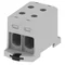 Threaded terminal block AL/CU, 35-240mm2, TS 35, 1 track, 4 holes Clamp, grey