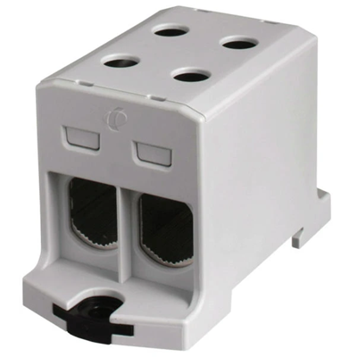 Threaded terminal block AL/CU, 6-95mm2, TS 35, 1 track, 4 holes clamp