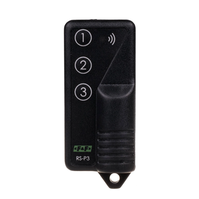 Three-button radio control transmitter