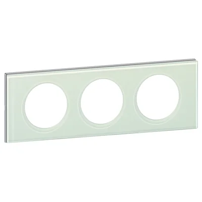 Three-module frame, kaolin glass color