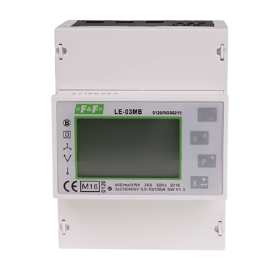 Three-phase active and reactive energy consumption meter, M-BUS, 100(5)A; MID