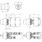 Three-position rotary switch black with a key 2 NO contacts nickel-plated ring