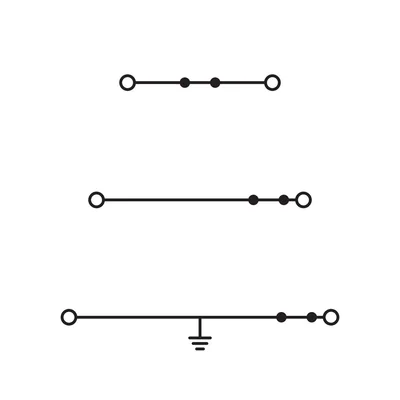 Three-tier connector PE/pass-through/pass-through, gray 870-567
