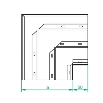 Three-track channel elbow, KKNt240H28
