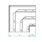 Three-track channel elbow, KKNt240H28
