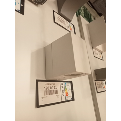 TIBER Lampa ścienna ekspozycyjna biała
