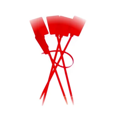 TIE with a description plate 83x51 for marking underground cables GTI-300RED red 280x7.5