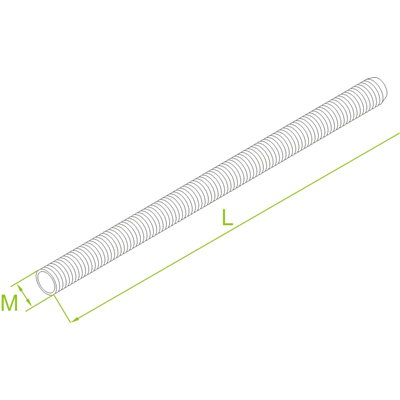 Tige filetée fil galvanisé 12mm longueur 3000mm