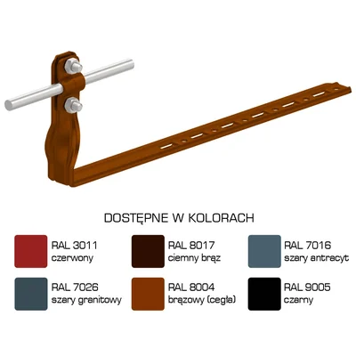 Tile holder adjustable twisted screw length 28cm height 13 5cm painted