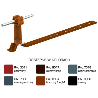 Tile holder universal latch length 28cm height 7cm painted bronze