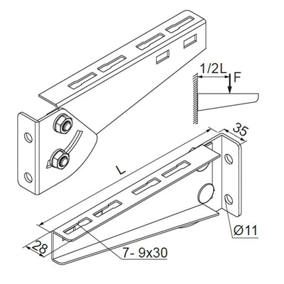 Tiltable Boom, WU/WUO100