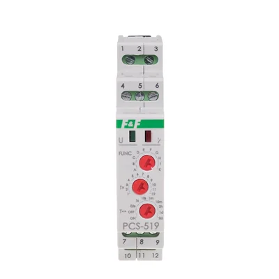 Time relay 10-functions 2P contacts Universal 24V or 230V PCS-519 DUO