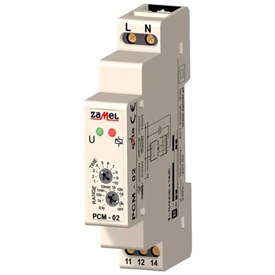 Time relay 12-240V AC/DC type: PCM-02/U