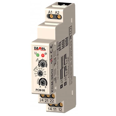 Time relay 12-240V AC/DC type: PCM-06/U